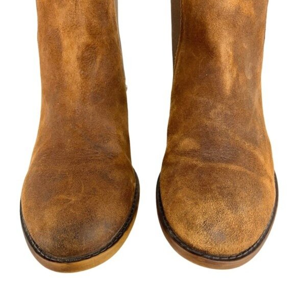 Franco Sarto Brown Suede Ankle Booties - Picture 4 of 7